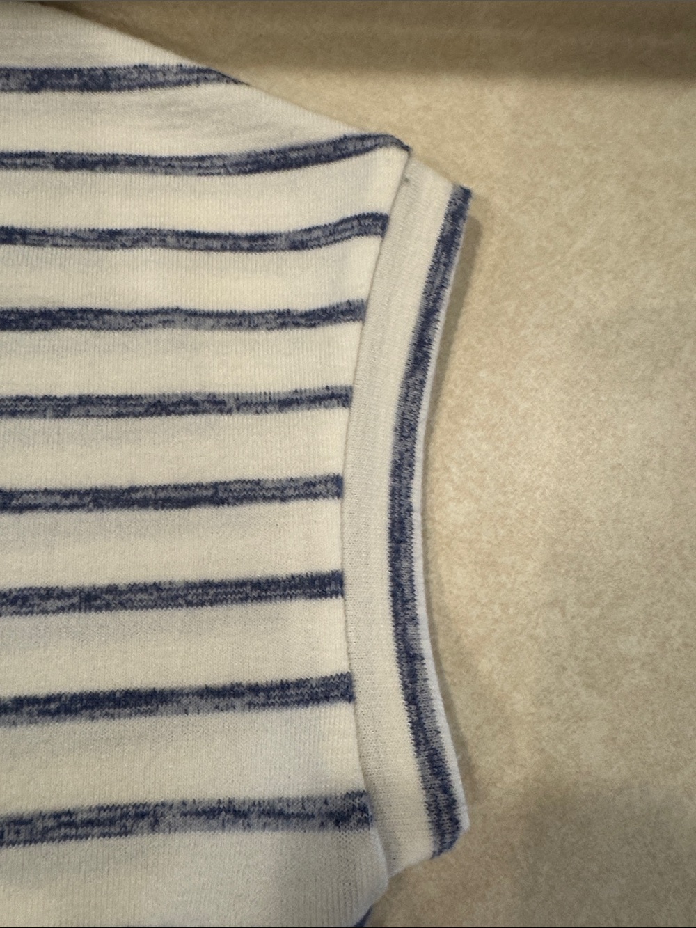 Green Envelope Blue and White Striped Short Sleeve Tee - Picture 9 of 10